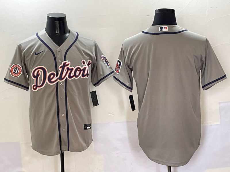 Men Detroit Tigers Blank Grey Game Nike 2025 MLB Jersey style 5041->los angeles dodgers->MLB Jersey